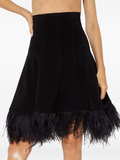 feather-trim skirt