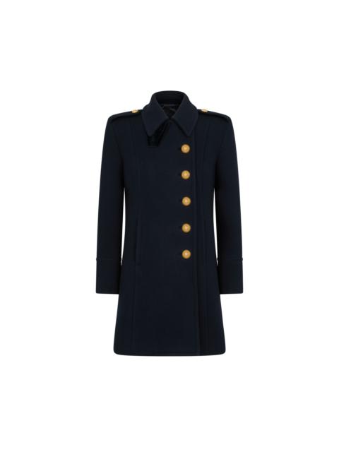 WOOL CASHMERE DUFFLE ASYMMETRIC PEACOAT