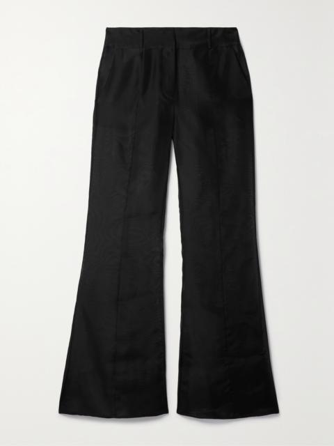 Rhein Silk-organza Flared Pants
