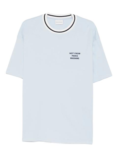 Drole De Monsieur Slogan Sport Ringer T-shirt