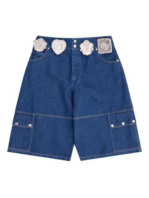 low-rise denim shorts