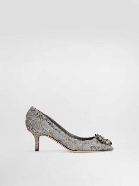 Pump in Taormina lace with crystals