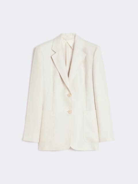 Pure linen blazer - BEIGE