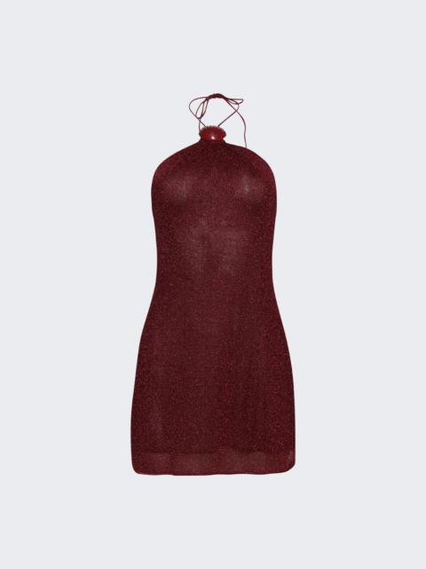 Lumiere Shell Necklace Dress Burgundy