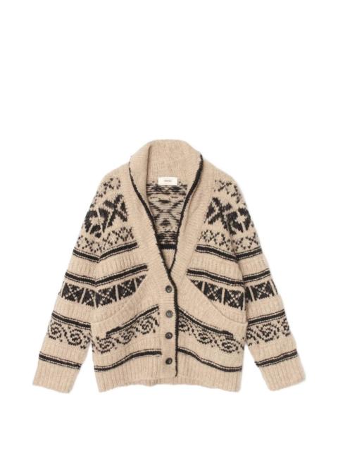 fair isle-knit cardigan