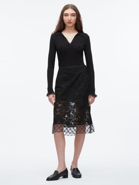 Corded Lace Organza Skirt