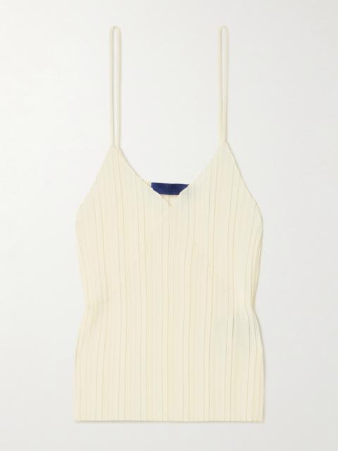 Kaya Plissé-crepe De Chine Camisole