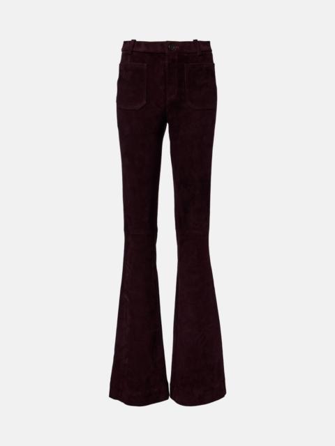 Laurent suede flared pants