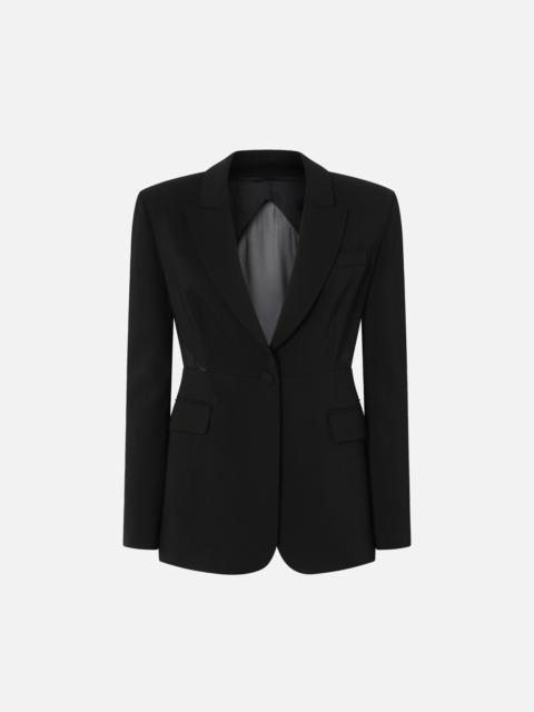 BLAZER WITH TRANSPARENT INSERT ON THE BACK