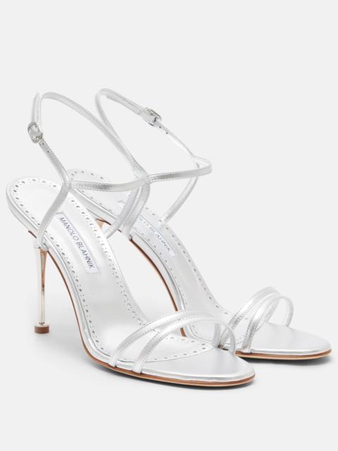 Ciagapla 105 metallic leather sandals