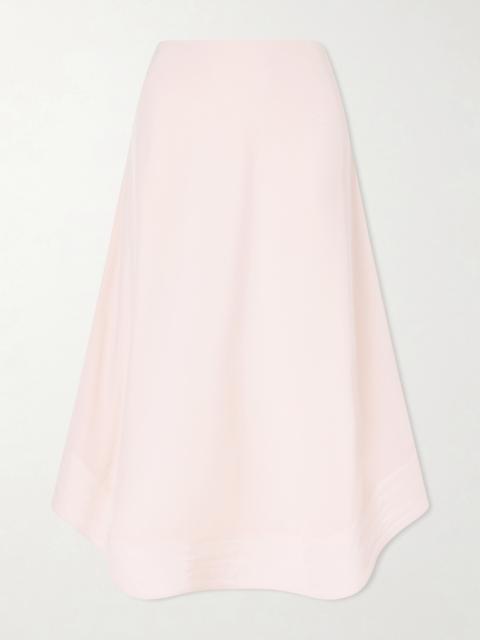 Silk-crepe Midi Skirt