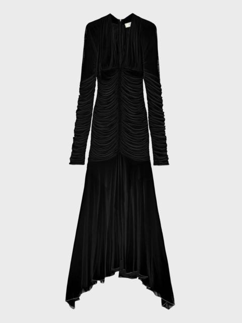 MIDI JERSEY DRESS WITH RUFFLES