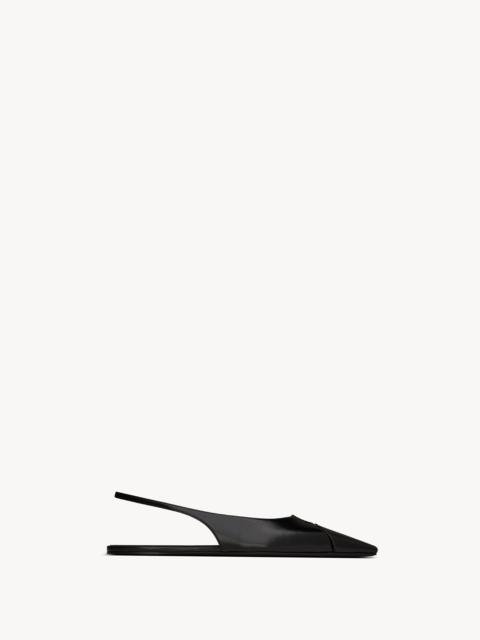 BABYLONE SLINGBACK FLATS IN SMOOTH LEATHER