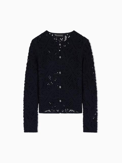 JACKET IN MACRAMÉ-EFFECT CORNELY EMBROIDERED FABRIC