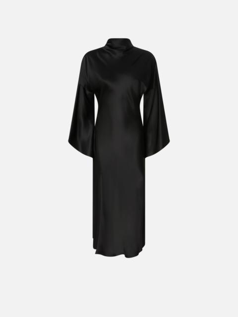 LONG, FLUID SATIN DRESS