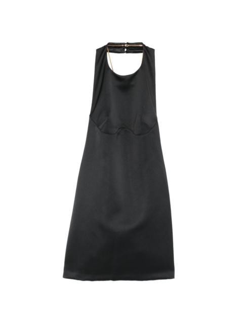 halterneck mini dress