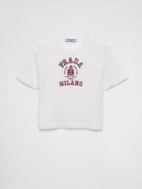 Cashmere intarsia T-shirt