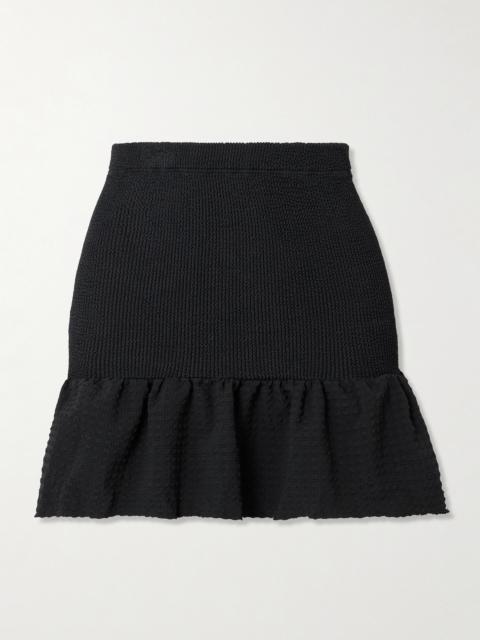 Convertible Ruffled Original Crinkle And Seersucker Mini Skirt