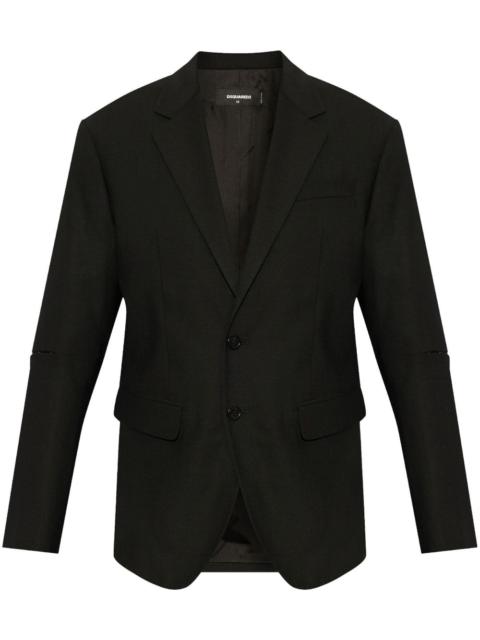 cut-out sleeve blazer