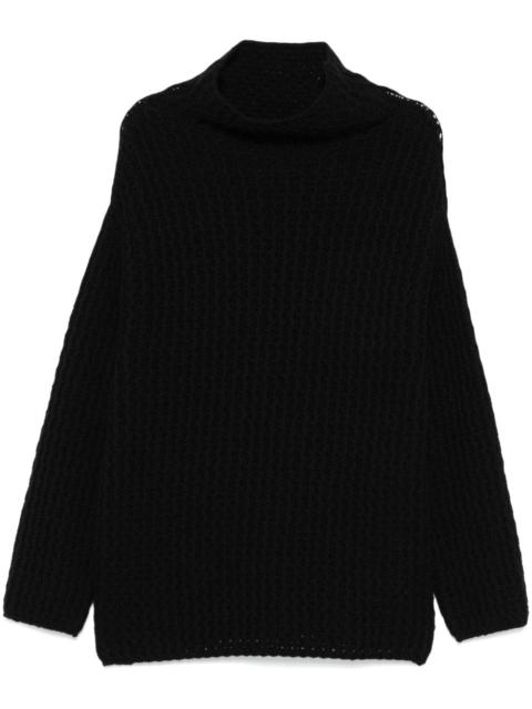 chunky ribbed-knit sweater