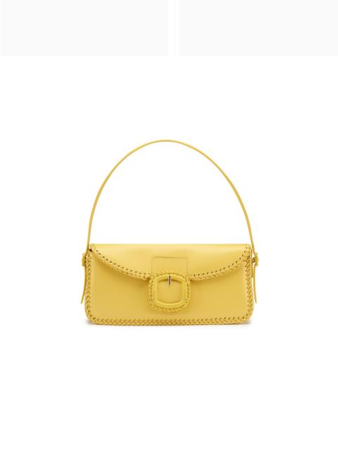 Yellow leather shoulder bag