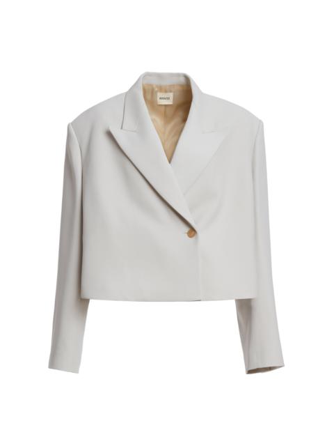 Raymond Crepe Satin Jacket white