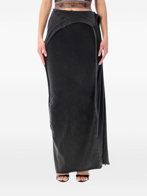 slitted maxi skirt