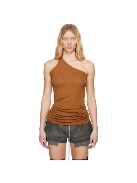 Orange Hollywood One Shoulder Tank Top