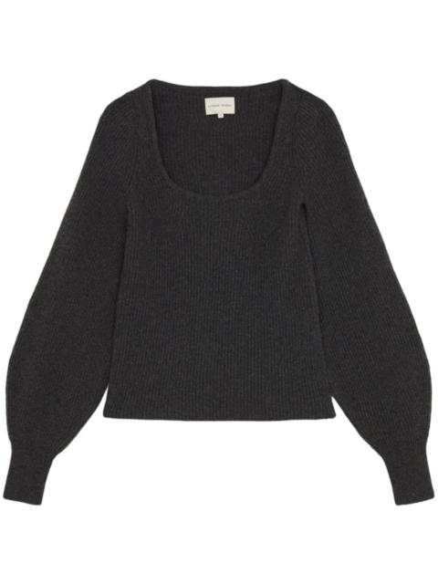 ribbed-knit jumper
