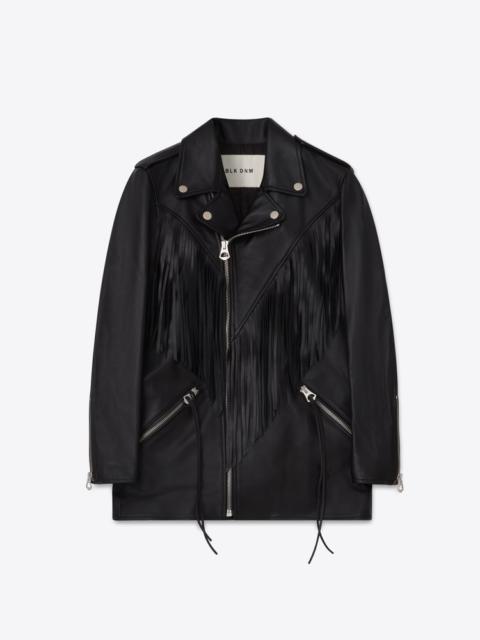 LEATHER JACKET 68 BLACK FRINGES