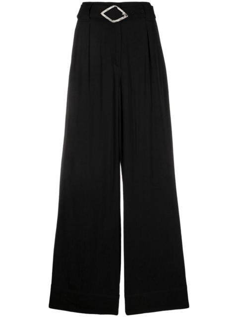belted palazzo trousers