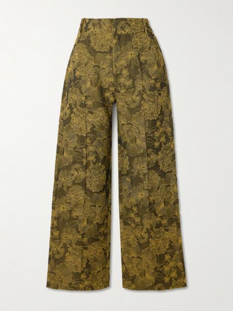 Yoshitomo Embroidered Woven Straight-leg Pants