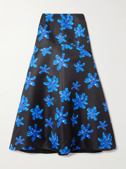 Tamilla Floral-print Faille Maxi Skirt