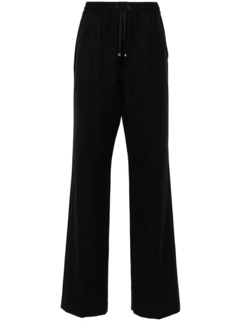 logo-appliquÃ© felted straight trousers