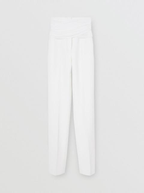 Sash Detail Technical Wool Tailored Trousers