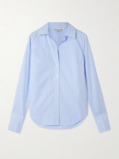 Amelia Striped Cotton-poplin Shirt