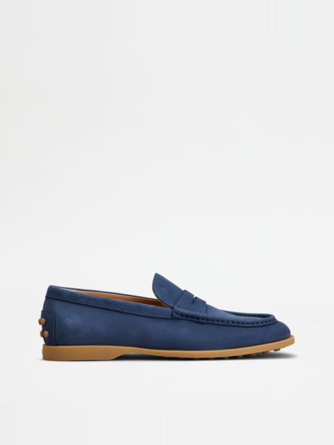 LOAFERS IN NUBUCK - BLUE