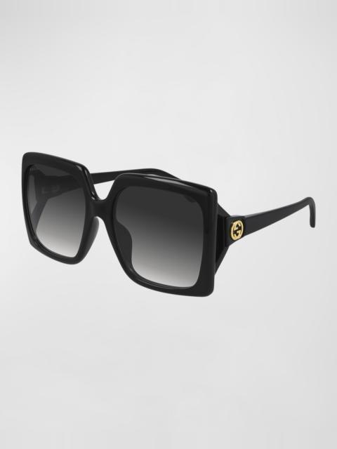 Oversized Square Injection Plastic Sunglasses