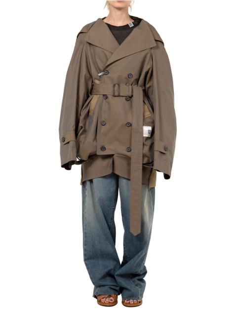 Reversed Front Trench Coat