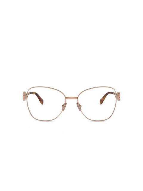 cat-eye metal frame glasses