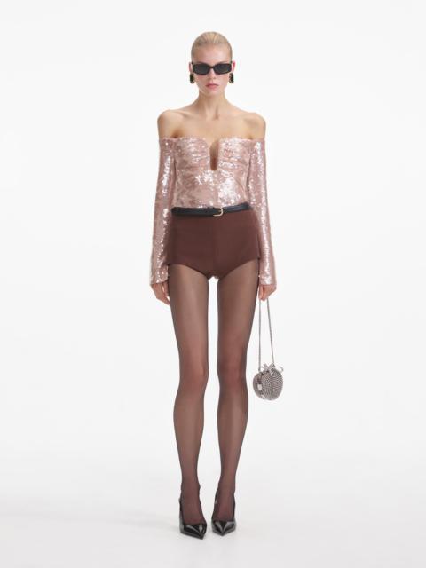 Sequin Off Shoulder Top