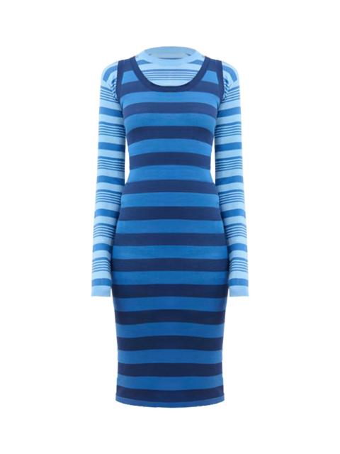 STRIPED OVERLAP DRESS