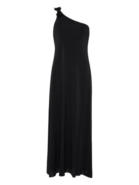bow-detail one-shoulder maxi dress