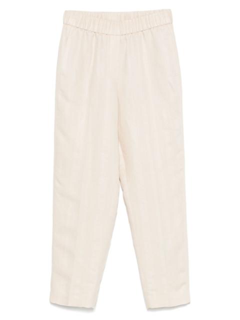 interlock-twill trousers