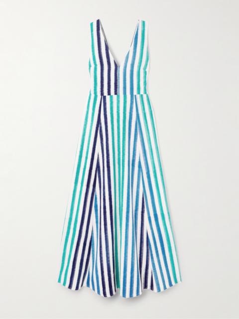 Nellie Striped Cotton Maxi Dress