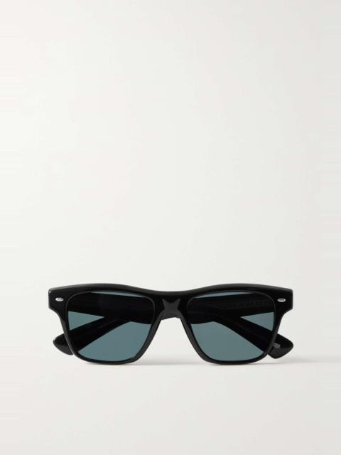 Sixties square-frame acetate sunglasses