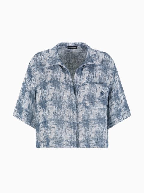 CHECK LINEN GAUZE SHIRT