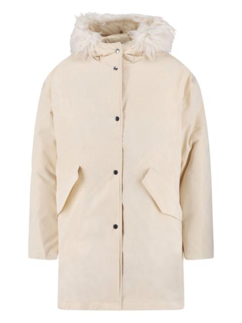 hooded parka coat