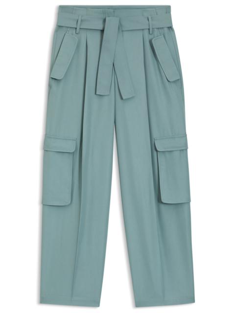 RELAXED-FIT TROUSERS IN DRAPEY TWILL
