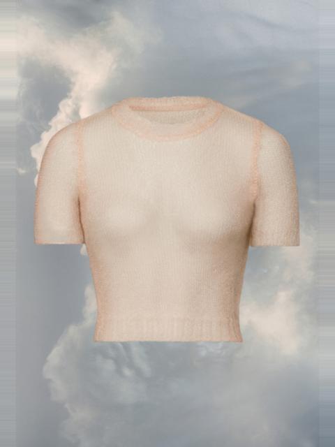 Translucent knit top